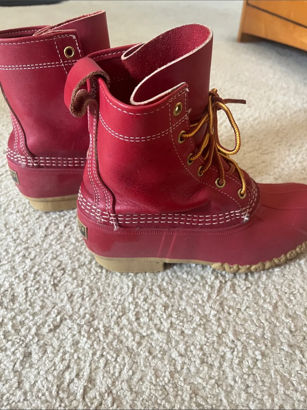L.L. Bean Red Waterproof Winter Duck Boots
